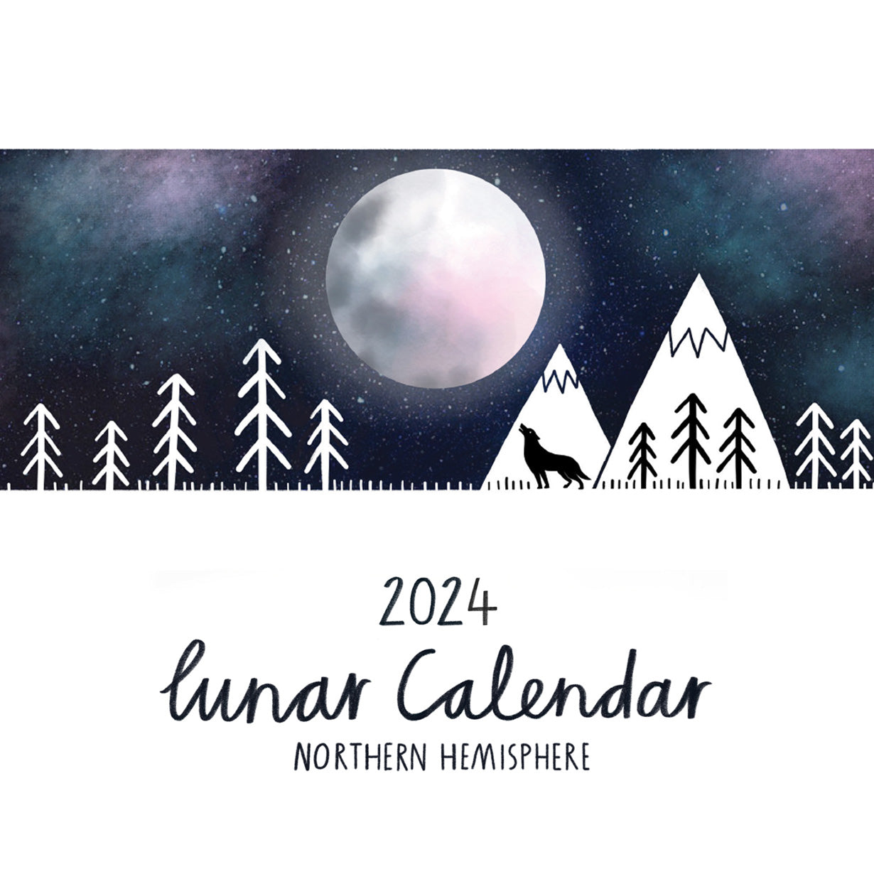 Moon Phases Wolf 2024 A5