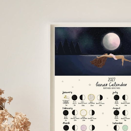 Wild Swimming 2027 Lunar Calendar Print