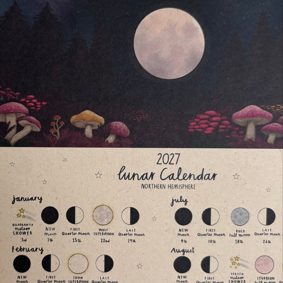 A5 Off White 2027 Lunar Calendar Prints