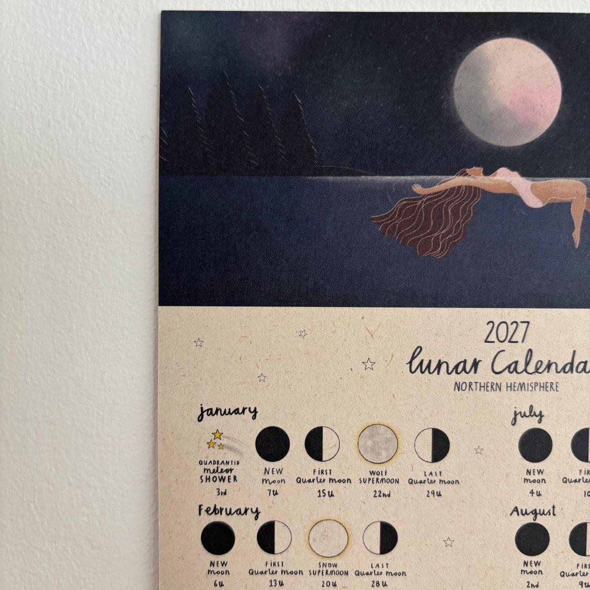 A5 Off White 2027 Lunar Calendar Prints