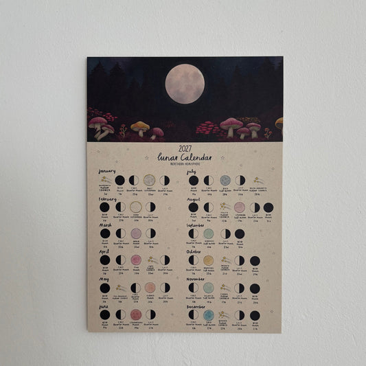 A5 Off White 2027 Lunar Calendar Prints